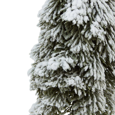 Medium Snowy Cedar Tree On Wood Block Shades 4 Seasons