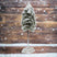 Medium Snowy Cedar Tree On Wood Block BROWN PLASTIC Shades 4 Seasons