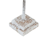 Medium Snowy Cedar Tree On Wood Block Shades 4 Seasons