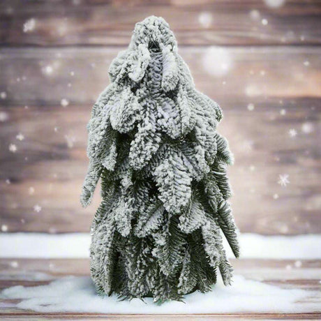 Shades 4 Seasons Snowy Fir Tree Christmas Decoration WHITE PLASTIC Shades 4 Seasons
