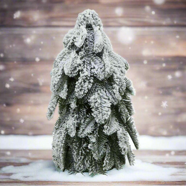 Shades 4 Seasons Snowy Fir Tree Christmas Decoration WHITE PLASTIC Shades 4 Seasons