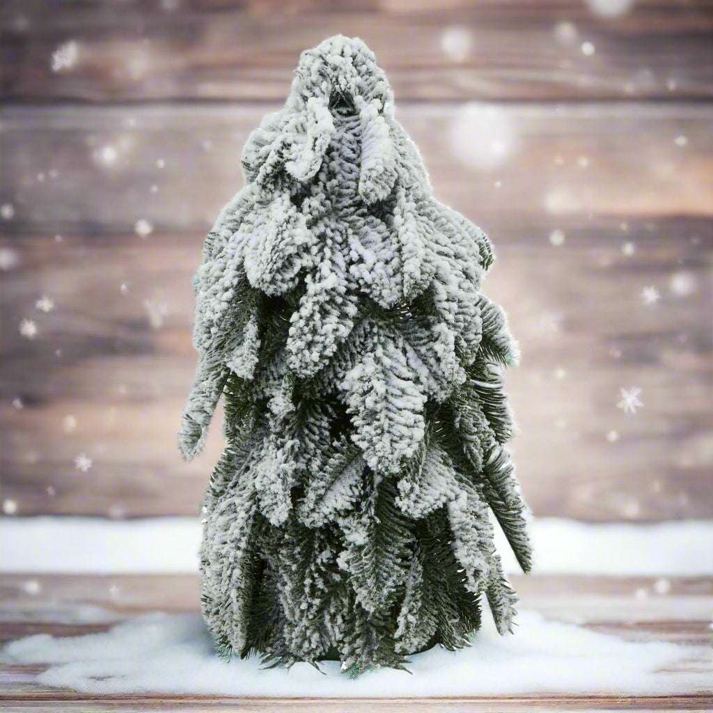 Shades 4 Seasons Snowy Fir Tree Christmas Decoration WHITE PLASTIC Shades 4 Seasons