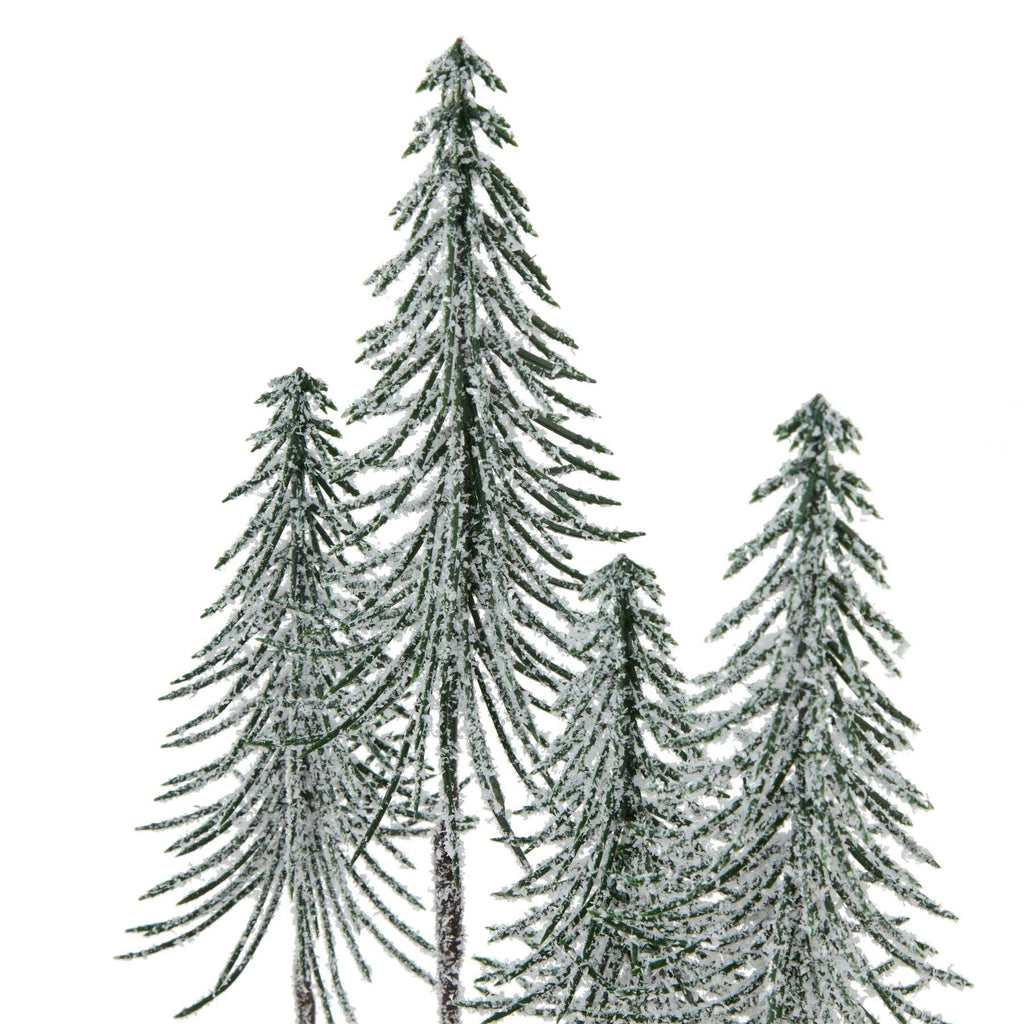 Medium Snowy Spindle Tree Quad In Wood Log Shades 4 Seasons