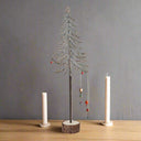 Medium Snowy Spindle Tree In Wood Log BROWN PLASTIC Shades 4 Seasons