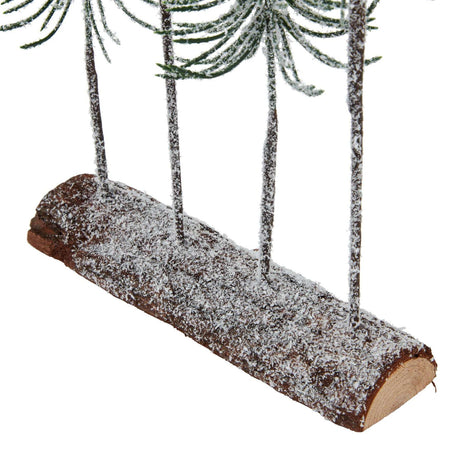 Medium Snowy Spindle Tree Quad In Wood Log Shades 4 Seasons