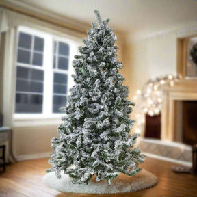 Shades 4 Seasons Extra Large Snowy Spruce Tree for Christmas Decor WHITE PLASTIC Shades 4 Seasons