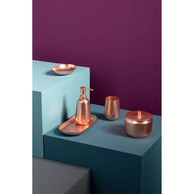 Orsina Elegant Soap Dish in Copper Finish with Matching Bathroom Accessories Set