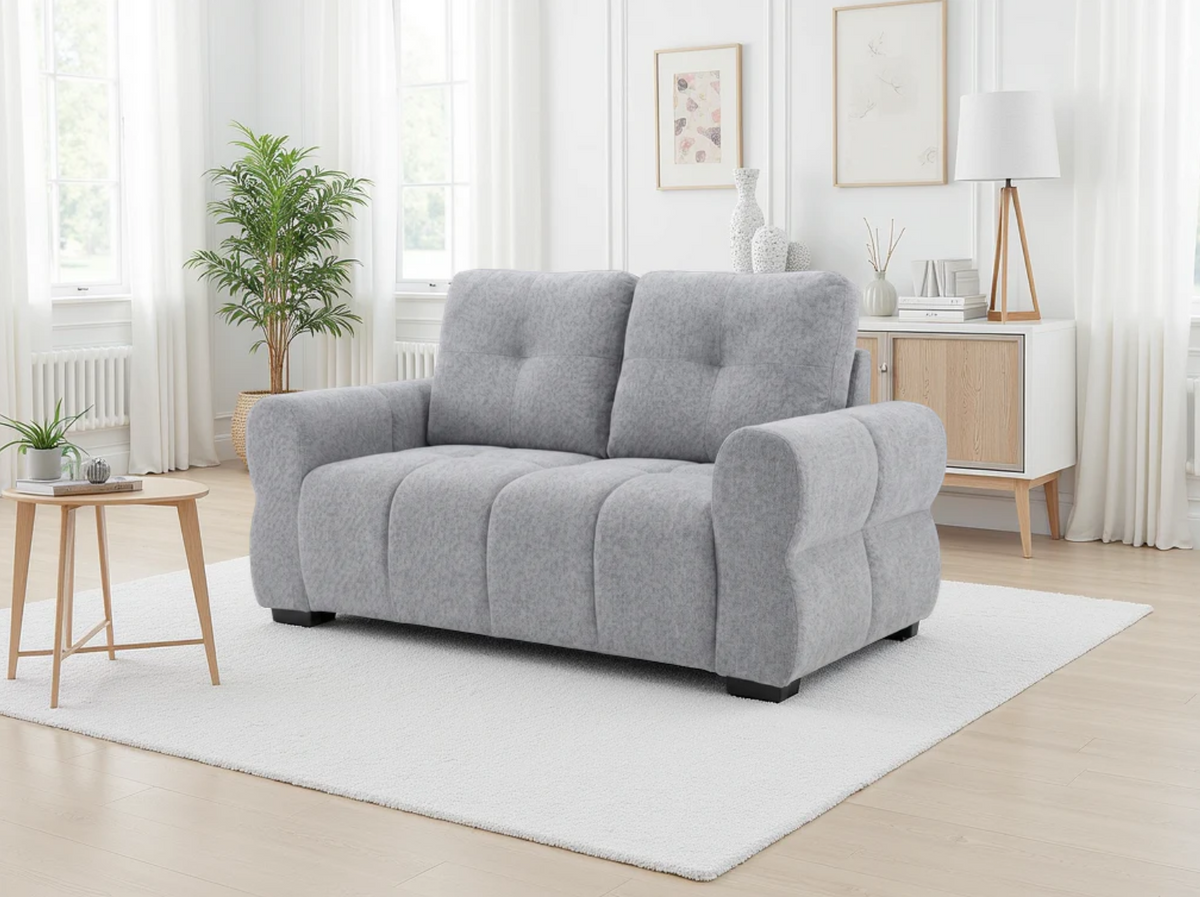 Comfortable grey 2-Seater Sofa with plush cushions, perfect for modern living rooms