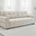 Stylish 3-Seater Sofa in Cream Fabric with Plush Cushions for Comfortable Seating