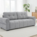 Modern 3-Seater Sofa in grey fabric with plush cushions for comfortable seating