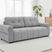 Modern 3-Seater Sofa in grey fabric with plush cushions for comfortable seating