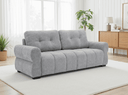 Modern 3-Seater Sofa in grey fabric with plush cushions for comfortable seating