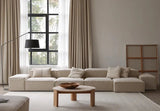 Nisu Home modern beige sofa with removable cushions in a stylish living room setting