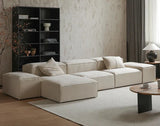 Nisu Home contemporary beige sofa with modular design and plush cushions for stylish living rooms