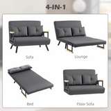 Modern Black Sofa Chair with Wooden Accents N/A