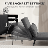 Modern Black Sofa Chair with Wooden Accents N/A