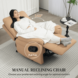 Comfortable Manual Reclining Sofa Chair for Relaxation N/A