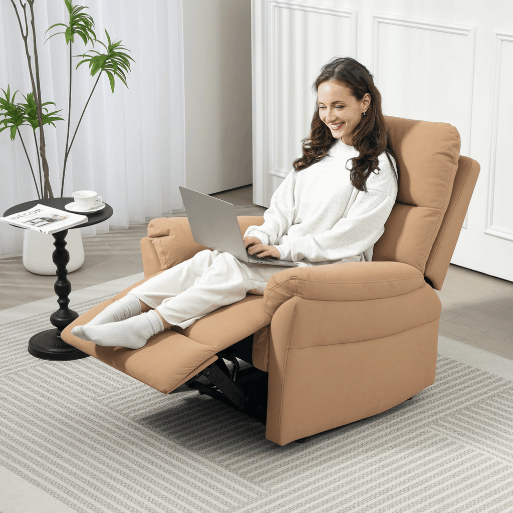 Comfortable Manual Reclining Sofa Chair for Relaxation N/A