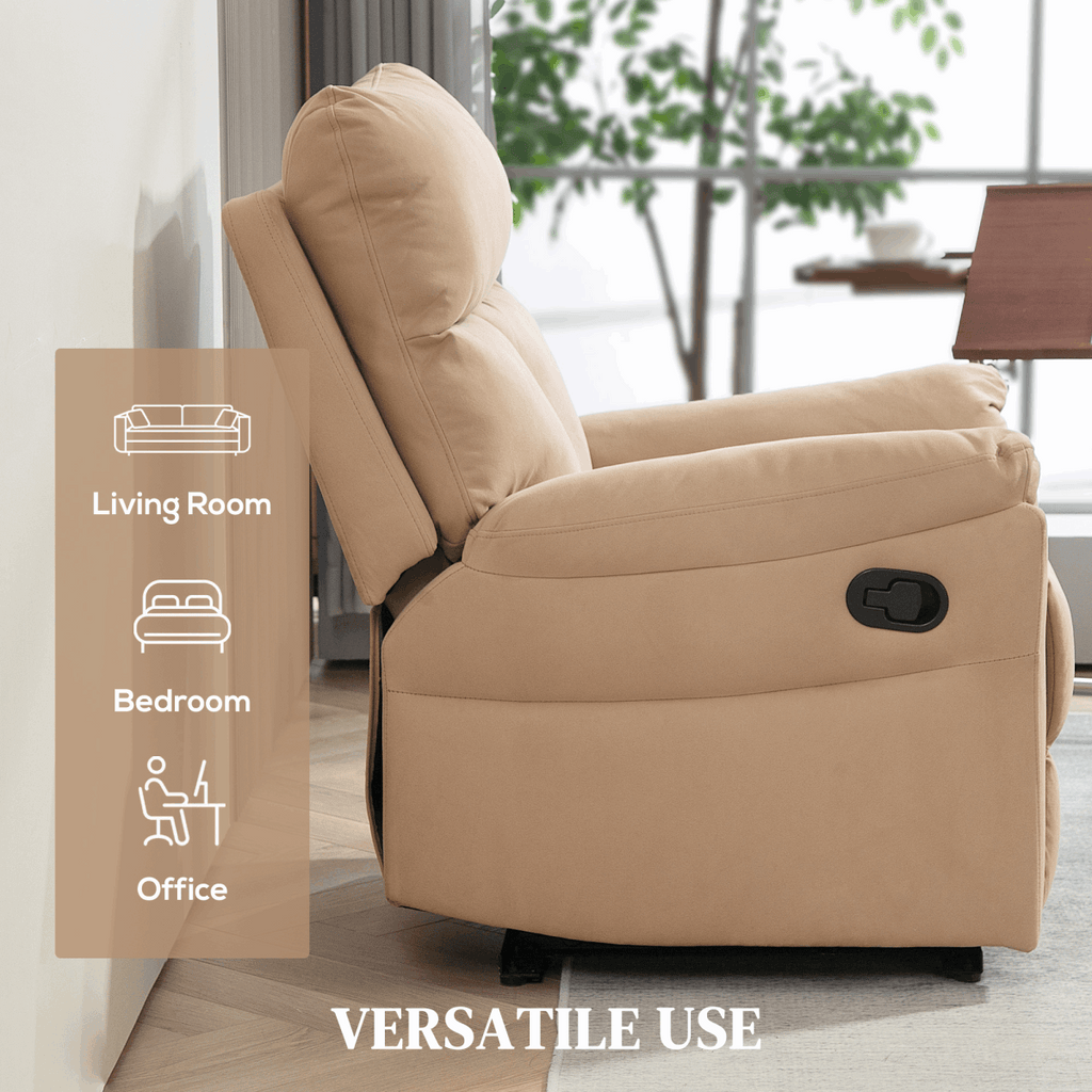 Comfortable Manual Reclining Sofa Chair for Relaxation N/A