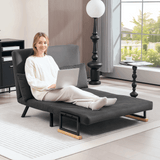 Modern Black Sofa Chair with Wooden Accents N/A