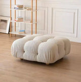 Nisu Home Cream Sofa with Plush Tufted Design for Stylish Living Rooms