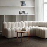 Nisu Home Contemporary Cream Sofa with Soft Curves and Modern Design for Stylish Living Rooms