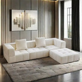 Stylish Nisu Home sofa in cream fabric with plush cushions and modern design for contemporary living spaces