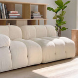 Nisu Home Soft Cream Coloured Sofa with Plush Upholstery and Modern Design for Comfortable Seating