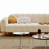 Nisu Home Modern Cream Sofa with Comfortable Cushions and Elegant Design for Stylish Living Rooms