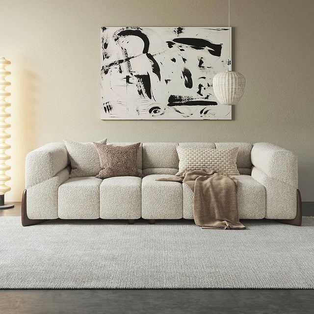 Stylish Nisu Home sofa in a modern living room with soft texture and neutral colours