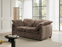 Stylish brown sofa with plush cushions, perfect for modern living rooms from Furniture Discount
