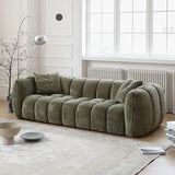 Luxury Nisu Home Sofa in Olive Green with Plush Cushions for Modern Living Room Decor