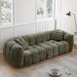 Stylish Nisu Home sofa in green fabric with plush cushions for modern living spaces