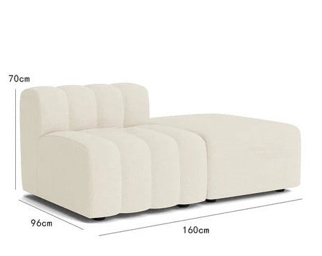 Nisu Home Cream Velvet Sofa with Modern Design and Comfortable Seating for Living Rooms