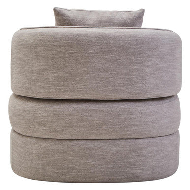 Bilani Grey Linen Effect Curved Chair Orsina