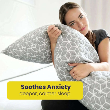Brightr Sleep Body Pillow designed to soothe anxiety for deeper, calmer sleep during pregnancy