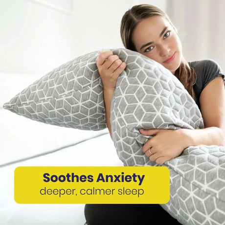 Brightr Sleep Body Pillow designed to soothe anxiety for deeper, calmer sleep during pregnancy