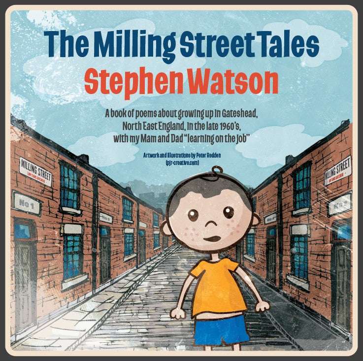 Spanish City Slickers themed book cover for 'The Milling Street Tales' by Stephen Watson