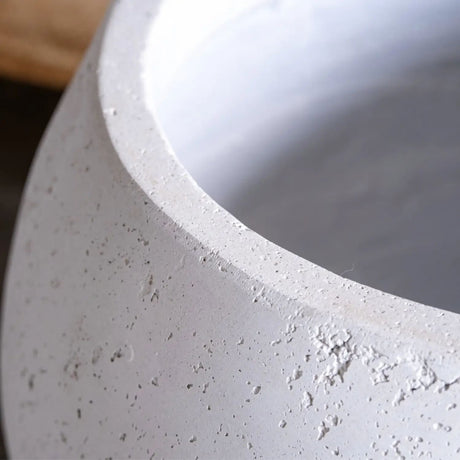 Close-up of a textured Sphere Planter by Jobu Home, ideal for indoor or outdoor plants