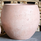 Jobu Home Sphere Planter in soft pink ceramic with a smooth, rounded design for indoor plants