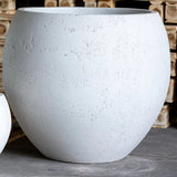 Jobu Home Sphere Planter in a textured white finish, perfect for indoor or outdoor plants