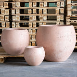 Jobu Home Sphere Planter Set in Soft Pink, Ideal for Indoor and Outdoor Plant Display