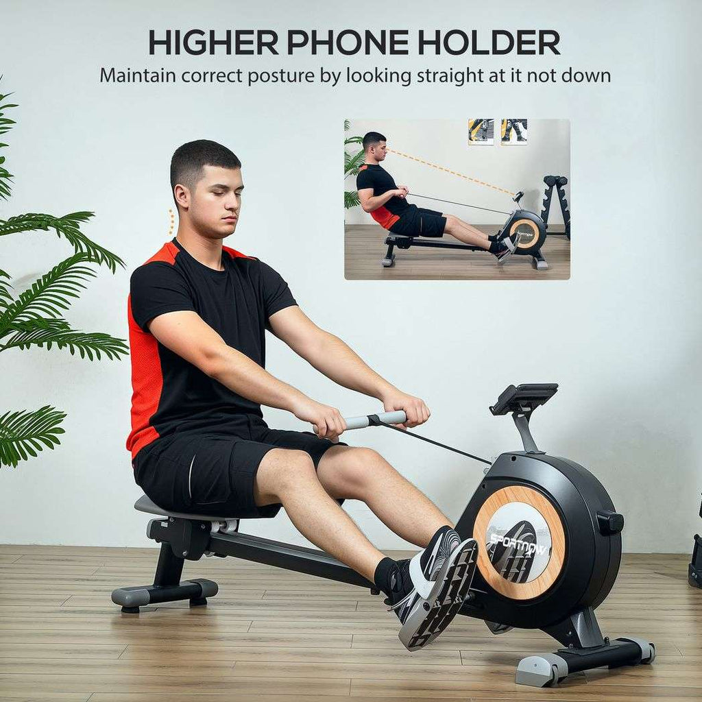 SPORTNOW 16-Level Magnetic Rowing Machine With LCD Monitor SPORTNOW