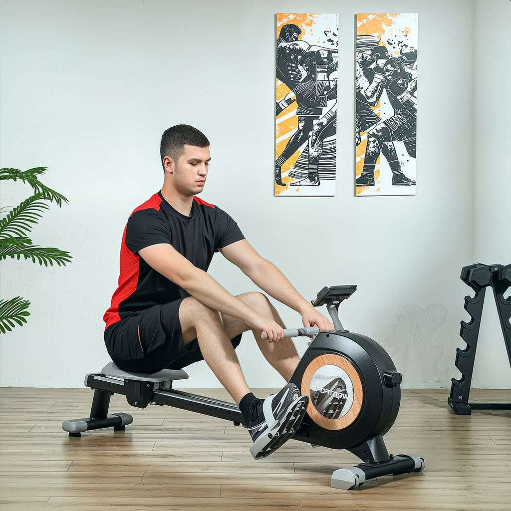 SPORTNOW 16-Level Magnetic Rowing Machine With LCD Monitor SPORTNOW