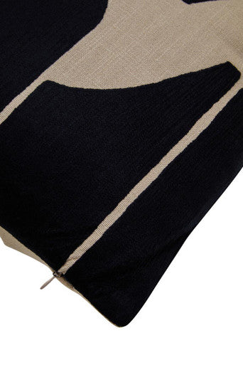 Bosie Ozella Natural And Black Square Cushion Orsina