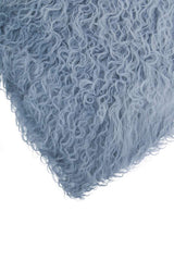 Soft blue Orsina Square Cushion with curly texture for a cosy home decor accent