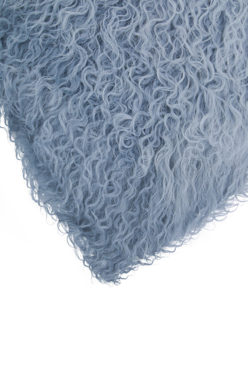 Soft blue Orsina Square Cushion with curly texture for a cosy home decor accent