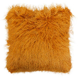 Orsina Square Cushion in vibrant orange with a fluffy texture for stylish home decor