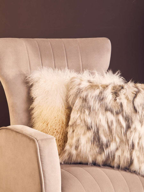 Orsina Square Cushion in Soft Fur Textures, Perfect for Adding Comfort to Your Living Space