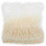 Orsina Square Cushion in Soft White and Cream with a Fluffy Texture for Home Decor